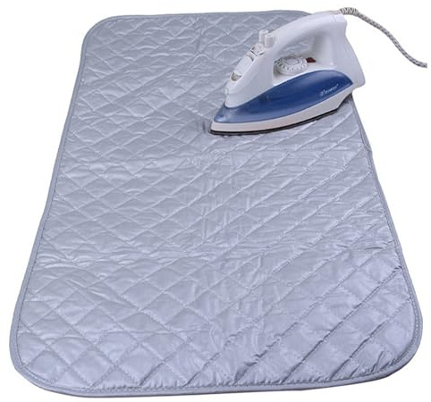 Tabla de Planchar de sobremesa de 48 x 84 cm, Resistente al Calor, Plegable, portátil, fácil de Guardar, Apta para Mesa, Viajes y Superficies Planas.