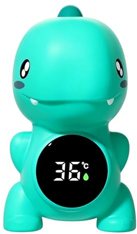 GOEDCH Baby-Badethermometer: Kunststoff Digitales Badethermometer, LED Farbtemperaturanzeige mit visuellem Alarm, Schwimmendes Badespielzeug, Badewasserthermometer für Kinderbad und Badezimmer