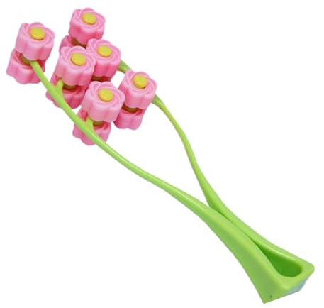 Rodillo masajeador facial | Herramienta de belleza facial en forma de Y | Rodillo de flores 3D, equipo de relajación portátil manual para apretar la piel