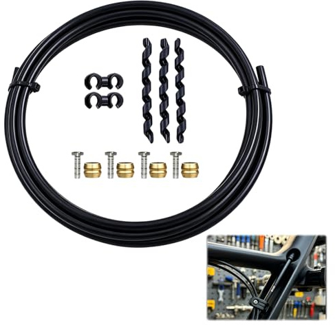 Brake Cables for Bicycles, 11PCS Hydraulic Brake Hose Line Kit with 3M Length, High Pressure Disc Lines Compatible with Shimano BH90 and SRAM Systems, Suitable for Mountain and Road Bikes