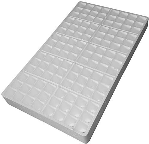Seminiere Vassoi in Polistirolo Bianco per la Semina delle Piante da Orto e Fiori (120 Fori)