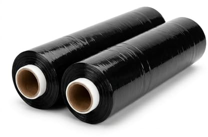 Straame Lot de 2 rouleaux de film étirable robuste pour palette industrielle, déménagement, emballage, emballage de meubles, rangement - Résistant aux déchirures - Résistant à l'eau et à l'humidité -
