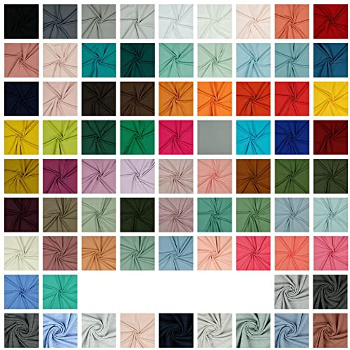 VmG-Store Jersey Stoff UNI Meterware 75 Farben zum Nähen Baumwolljersey Nähstoff Kinderstoff 150 cm breit (M063 Rose Melange)
