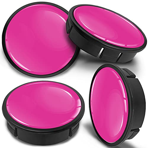 SkinoEu 4 x 60 mm universella aluminiumfälgar navkapslar/fälgkåpor centrumkåpor navkapslar rosa CX 68