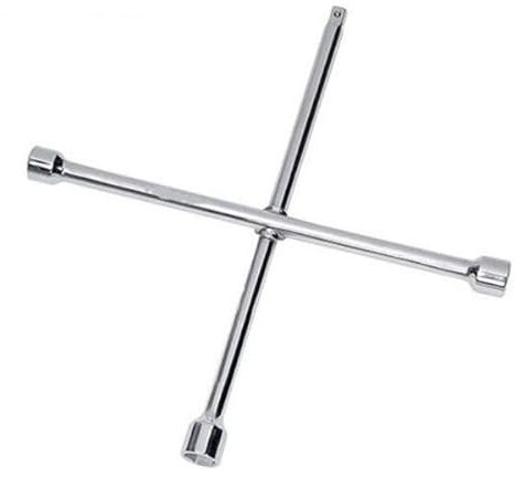 CHIAVE A CROCE PER RUOTE DI AUTO 17-19-21 mm + ATTACCO PER BUSSOLA DA 1/2