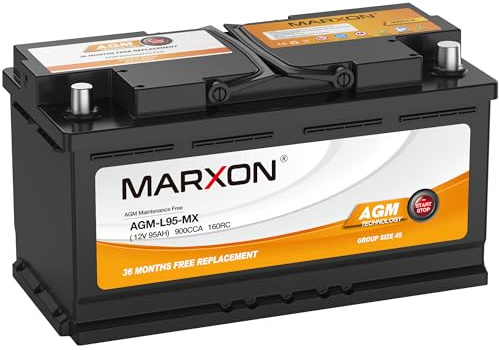 MARXON Group 49 Car Battery H8 L5 12v 95AH 900CCA AGM Maintenance Free