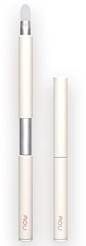 AOU SILICONE TIP BRUSH - Compact & Retractable Design for Easy Carry, Rounded Silicone Tip, Valentine's Day Gifts for Woman