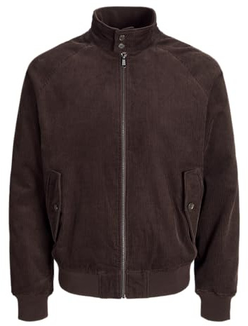 JACK & JONES Jprblucase Corduroy Harrington Jkt Chaqueta Corta, marrón (Coffee Bean), S Hombres