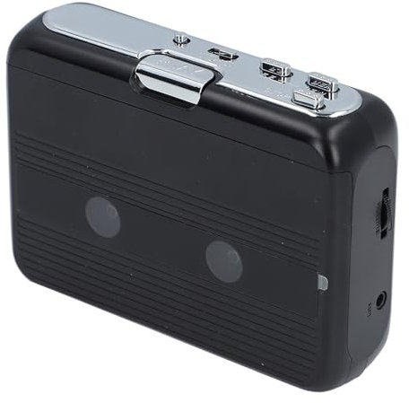 Zunate Bluetooth Kassettenspieler, Tragbarer Kassettenrekorder mit Bluetooth, Kassettenspieler mit 3,5 mm Klinkenstecker, Automatischer Umkehrung, mit Kopfhörer, Stromversorgung