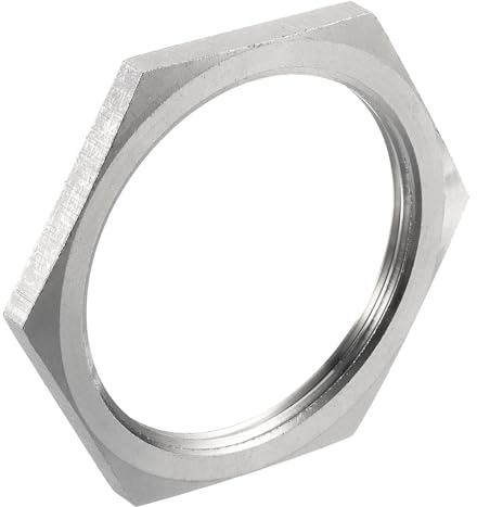 QUARKZMAN Sexkantsmutter gjutjärnsrör, sexkantsmutter i rostfritt stål 304 NPT 2 tum hona gänga för fast hydraulik, högtryckstvätt och renare