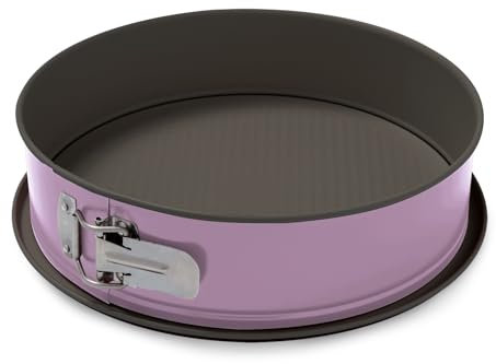 Guardini, Tortiera apribile 1 fondo Ø 26 cm, Fondo salvagoccia, Acciaio con rivestimento antiaderente, Rosa, Made in Italy, Linea Bon Ton