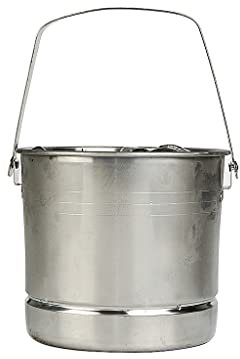 MEACEYR Portaghiaccio Secchiello per Il Ghiaccio in Acciaio Inox Manico per Botte di Vino Secchiello per Il Ghiaccio Secchiello per Champagne Adatto per Bar Hotel Ktv Secchiello Ghiaccio