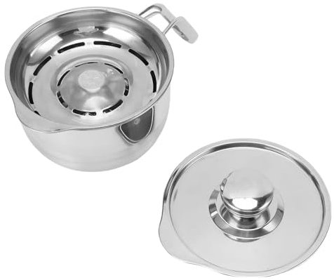 Ejoyous Secchio in Acciaio Inossidabile Separatore di Uova con Coperchio | Manico Facile per Cucinare e Cottura | Strumento di qualità Premium per (rosso)