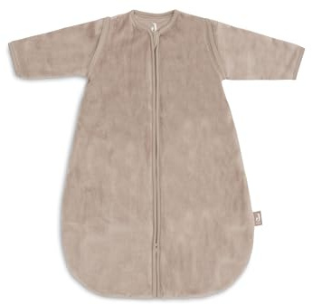 Jollein sovsäck baby – 60 cm – mjölkkaffe – bomull – 2,5 till 3,5 Tog – avtagbara ärmar – Oeko-TEX certifierad – baby sovsäck – vintersovsäck – även för vår och höst