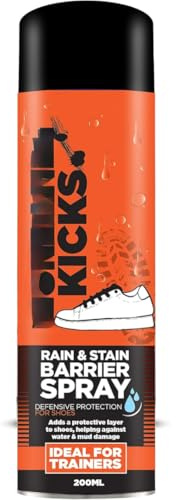 Rain & Stain Barrier Spray Waterproof & Protective Fabric & Leather Trainers Quick Dry 200ml (1 x 200ml)