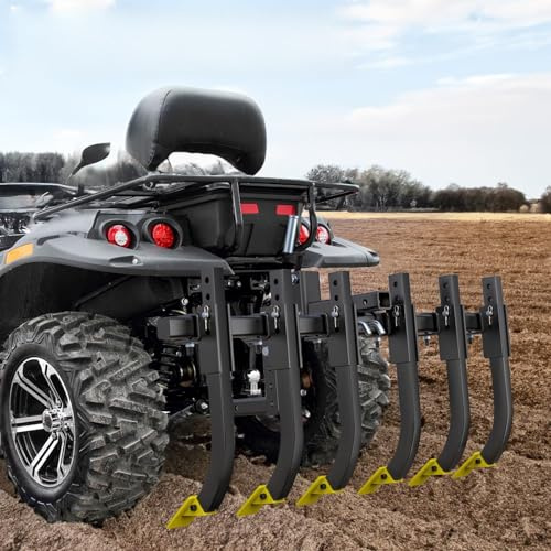 ATV/UTV Plow Implement Cultivator with 6 Scarifier Shank Fits for ATV/UTV Manual Implement Lift