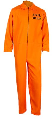 Generisch 2026 Halloween adultos naranja prisionero con esposas traje convicto unisex para hombres mujeres Femme Homme (naranja, XXL)