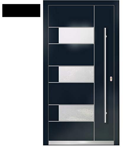Haustür Welthaus WH75 RC2 Premiumtür Aluminium mit Kunststoff LA 330 Tür 1000x2000mm DIN Rechts Farbe aussen Anthrazit Innen weiß außengriff BGR1400 innendrucker M45 Zylinder 5 Schlüßel