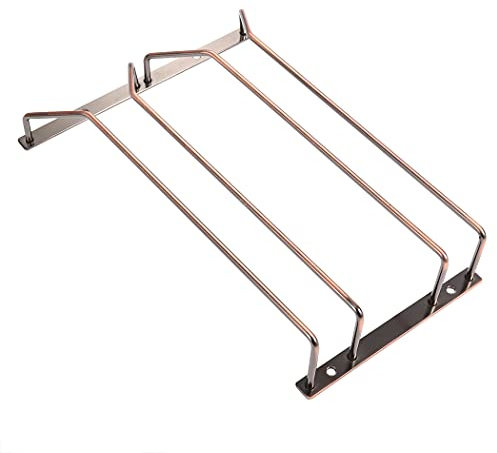 Dianoo Étagère à verres à vin en bronze de 30,5 cm - Support Porte Verre à vin - 2 rangées