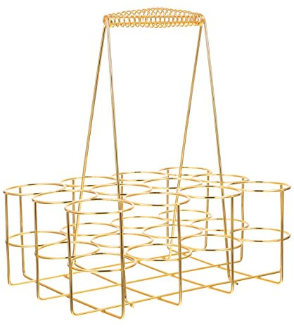 HOMSFOU Iron Beer Basket Beer Holding Basket for Wall Practical Storage Ktv Supply Bar Accessory Easy Transfer Handle