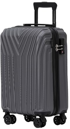 BEIBYE Kofferset Rollkoffer Koffer Hartschale,TSA Schloß, Zwillingsrollen, Erweiterung (Businessgrey, 55 cm)