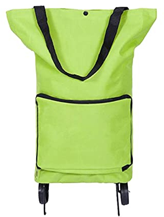 DAQERHSH Shopping Cart Shopping Trolley Folding Bag Two Wheeled Rolling Water Resistant Canvas Cart Retractable Hand Cart Collapsible Utility Light Folding Hand Truck (Color : Q 1)