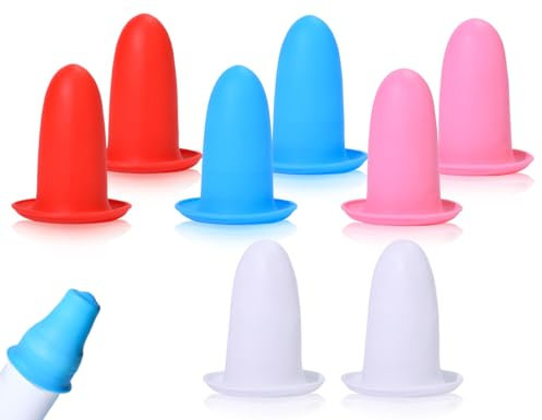 AOYEGIC 8 pezzi copribottiglie da viaggio,copribottiglie da viaggio in silicone,copribottiglie elastici anti-perdite,accessori da viaggio anti-perdite,manicotti per articoli da toeletta(80 * 67 mm)