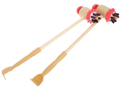 Healeved 2piezas Masajeador de Cuentas de Martillo de Masaje Manual para Golpear la Espalda Masajeador de Espalda Multifunción para Uso Gimnasios y Hogar