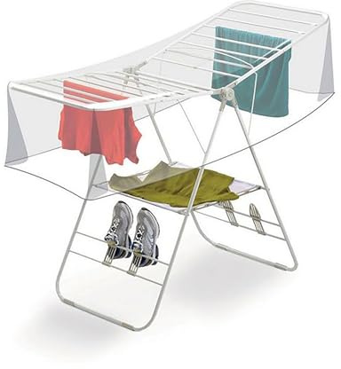 Leddy Living Funda para tendedero de exterior, impermeable y transpirable, de 280 x 150 cm, protección contra la lluvia, el sol, el polvo y el humo, cubierta transparente para tendedero