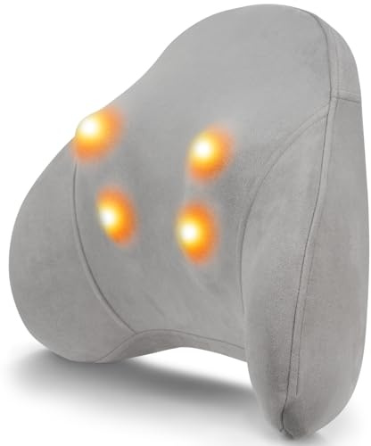 Appareil de Massage Shiatsu 3D Sans Fil | Massage des Tissus Profonds pour Cou, Épaules, Dos & Lombaire | Fonction Chaleur | Rechargeable, Portable pour Maison,