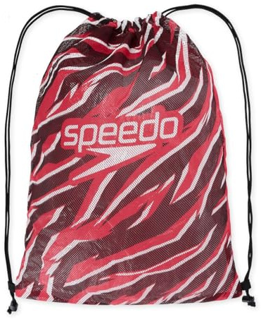 Speedo Sac en maille imprimée Rouge 35 l
