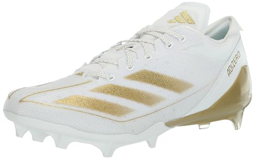 Adidas Men's Adizero 13.0, White/Gold Metallic/White, 8.5