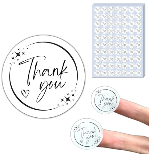700 Stycken, 25mm - Tack Klistermärken Etiketter, Beställ Förpackning, Thank You Stickers