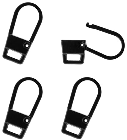 4 Piezas de Cierre de Cremallera Reemplazo, Repuesto de Deslizador de Cremallera de Metal Tirador de Cremallera Desmontable para Ropa Mochilas Chaquetas y Pantalones