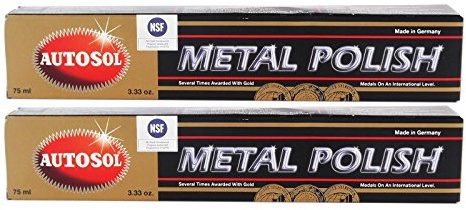 Autosol Lucidante per Metallo Acciaio Inossidabile Cromo Lucido 75 ml Confezione da 2