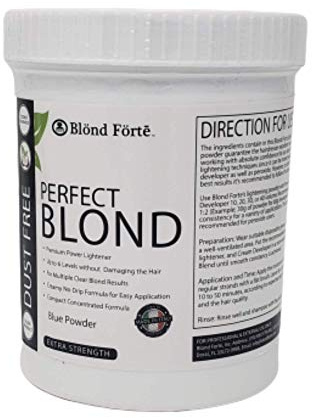 1.1 Pound Tub (17.6 Ounce) Perfect Blond Extra Strength Professional Hair Dye Toner Lightener Bleach - Made in Italy