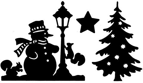 Troqueles con diseño de muñeco de nieve y farolillo, 3 unidades