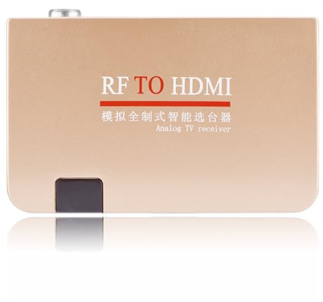 HF zu HDMI All Standard Konverter, Analog TV Empfänger Adapter mit Fernbedienung, RF to HDMI Converter (Europäische Vorschriften)