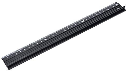 L Shaped Cutting Ruler Aluminum Alloy Safety Ruler Precision Measuring Drafting Tool for Leather Metal Craft (L Type 30cm)