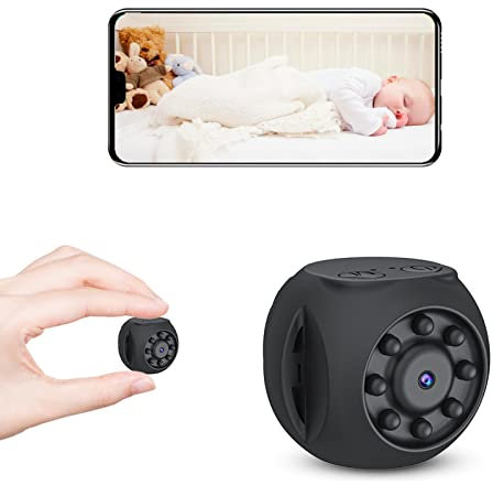 Mini Cámara Oculta WiFi 1080P, Cámara Espía, Mini Cámara de Vídeo USB, Visión Nocturna Infrarroja, Punto de Acceso IP, Reloj en Tiempo Real para Tienda, Oficina, Interior, Exterior