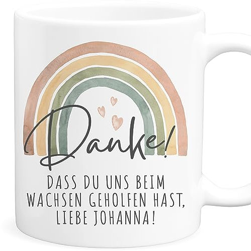 Abschiedsgeschenk Erzieherin Tasse personalisiert Danke dass du mir beim Wachsen geholfen hast Dankeschön Geschenk zum Abschied