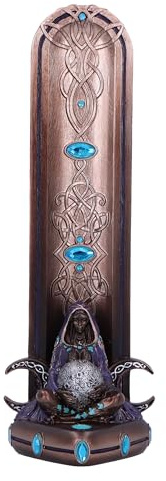 Nemesis Now Bruciatore di incenso Triple Moon Goddess, 22,5 cm, resina, bronzo, fuso in resina di alta qualità, sapientemente dipinto a mano