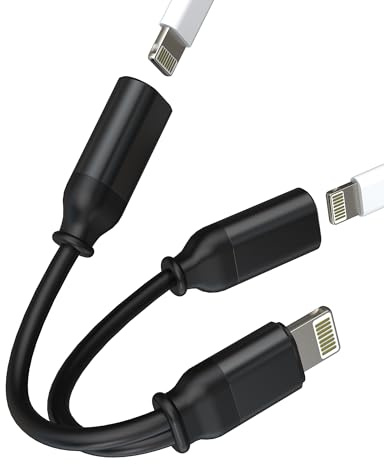 Lightning Hörlursadapter för Apple för iPhone 14 för iPad Splitter (2 i 1) Laddning AUX Kabel Audio Ladda Jack Dubbelkontakt Hörlurar Laddkabel Fördelare Ladda Bil Telefon Konverterare Jack Kontakt