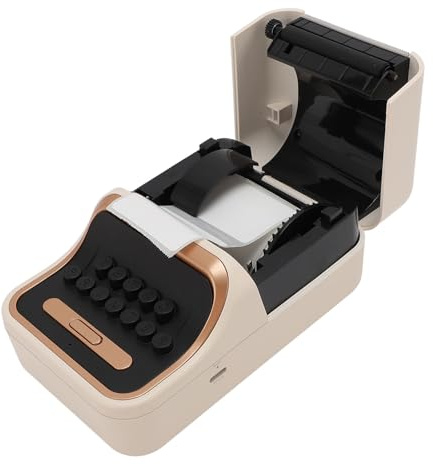 Bärbar Termisk Etikettskrivare, Bluetooth Etikettmaskin, Kompatibel med 30 Till 52 Mm Rullpapper, Bluetooth Etikettskrivare för Företag, Kontor