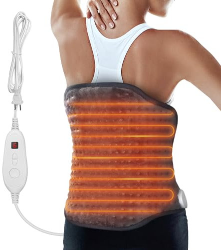 Snailax XL Large Size Heat Pads for Back Pain Relief, Christmas Gifts for Women Men, Back Heat Pad with 6 Heat Levels & Adjustable Strap, Auto Shut Off, Heat Belt for Period Cramps