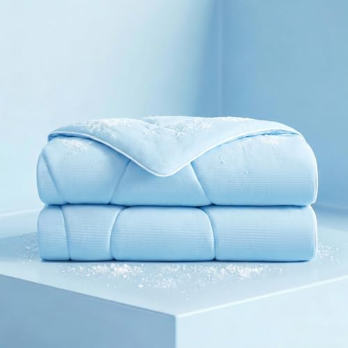 luciphia Manta refrigerante Perros Q-MAX>0,5,Manta Verano Perro Grandes,medianos y pequeños,Gatos y Mascotas,Esterilla refrigerante para sofá,Cama,Cama para Perros,Lavable Azul Claro 74 * 102cm