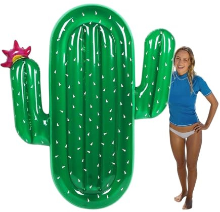 XIMEY Materassino Mare Gonfiabile Piscina, Materasso Gonfiabile Mare Mar, Lettino Mare Gonfiabile, Gonfiabili Mare Gonfiabile per Beach Party,Festa d'estate,Gonfiabili Piscina Mare (Cactus)