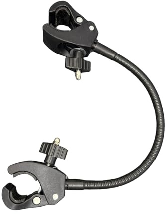CAZSTYK Soporte de micrófono flexible con cuello de cisne con abrazadera, accesorios de sonido portátiles perfectos, soporte de abrazadera de brazo de cuello de cisne flexible