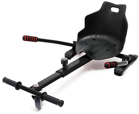 Wiltec Sedile per hoverboard max 120 kg nero, ergonomico, regolabile, per scooter elettrico autobilanciato