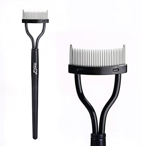 MSQ Wimper Kamm Augenbraue Pinsel Kosmetische Pinsel Sind Entworfen Mascara Für Werkzeug (Schwarz)